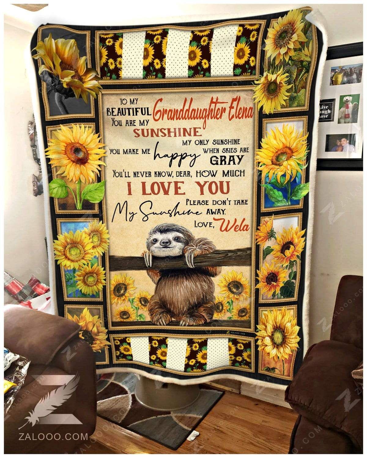 To My Granddaughter Wela Sherpa Fleece Blanket