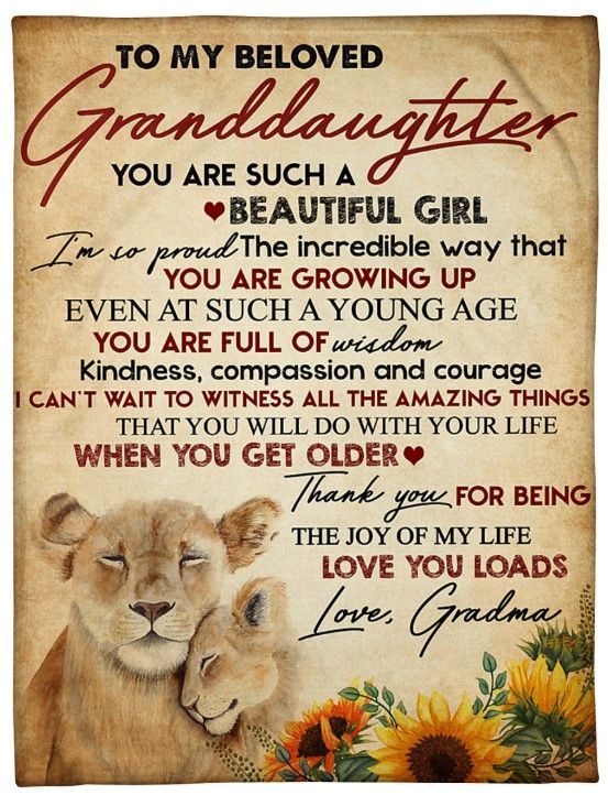 To My Granddaughter You Are A Beautiful Girl Sherpa Fleece Blanket