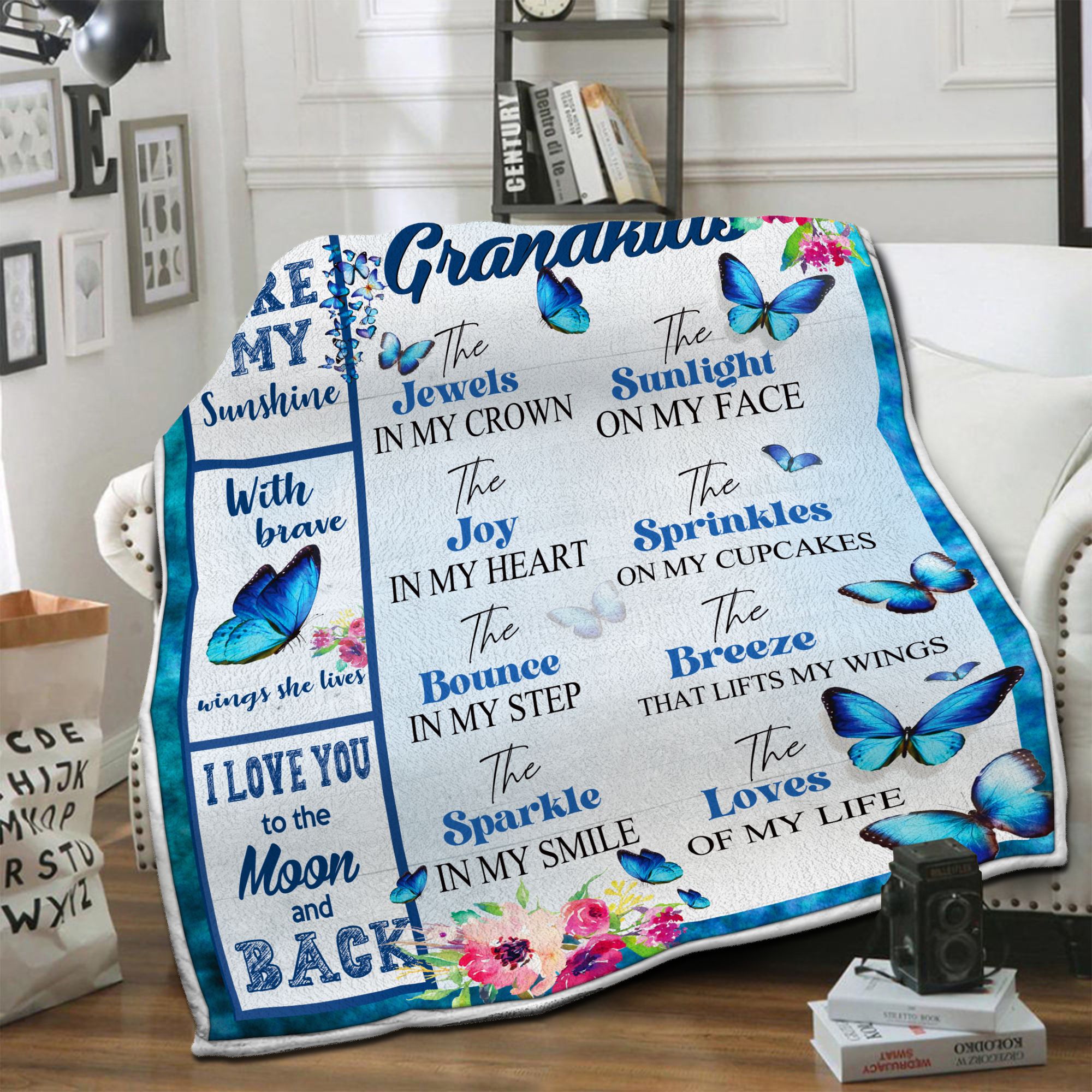To My Grandkids Fleece Blanket