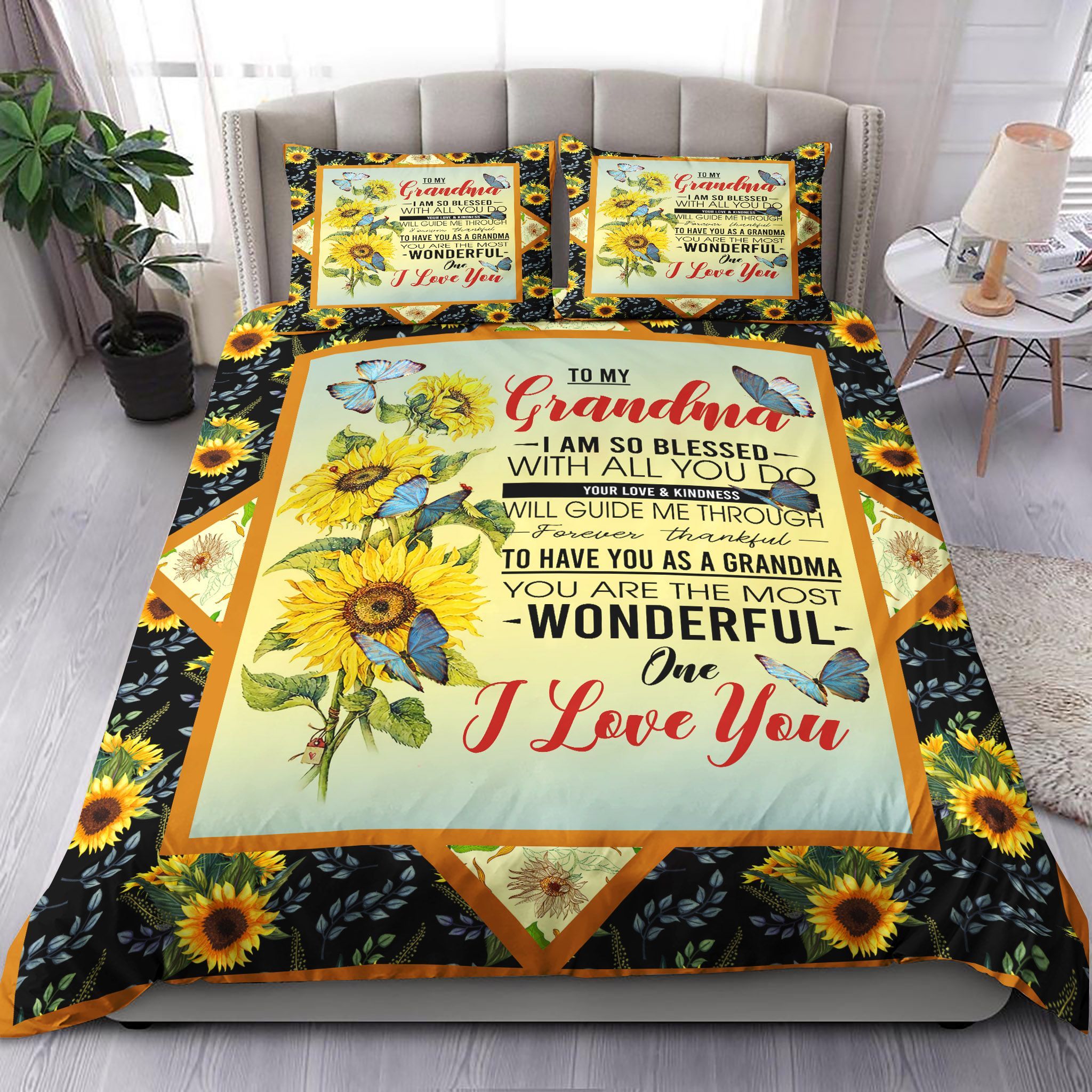 To My Grandma Bedding Set