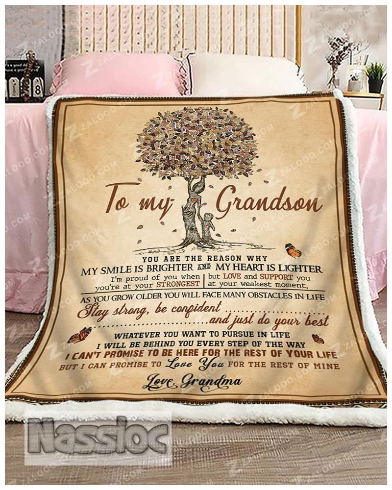 To My Grandson – Best Gift From Grandson Fleece Blanket