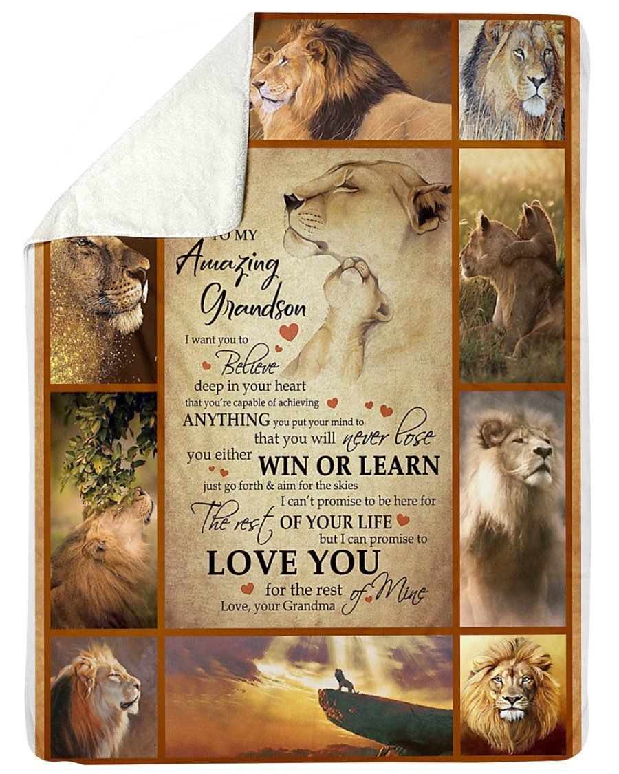 To My Grandson Love You For The Rest Of Mine Custom Design Fleece Blanket