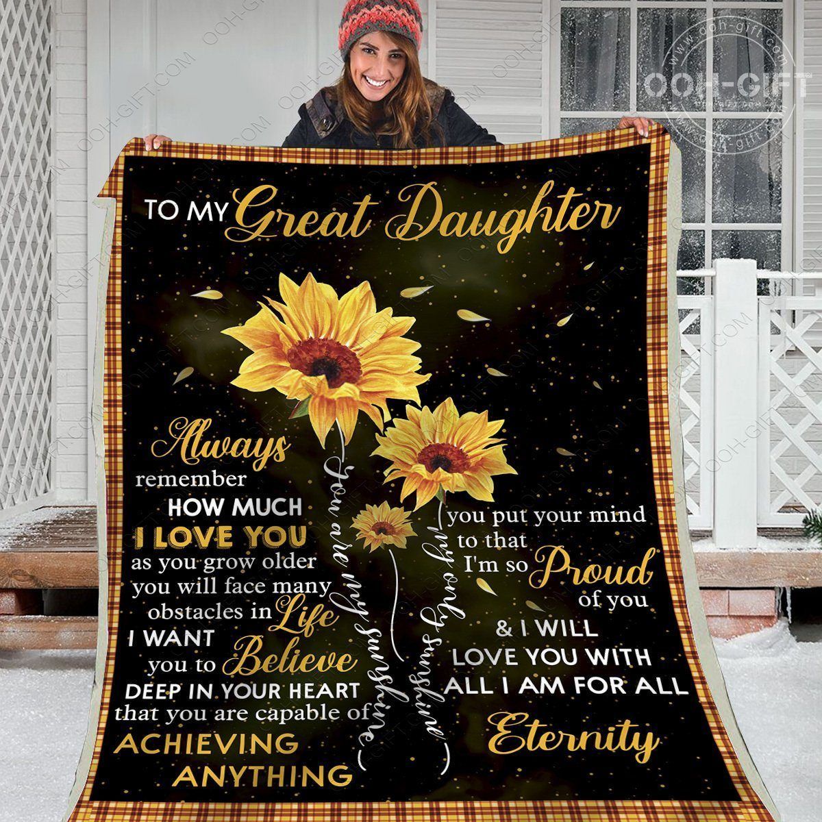 To My Great Daughter Sherpa Fleece Blanket