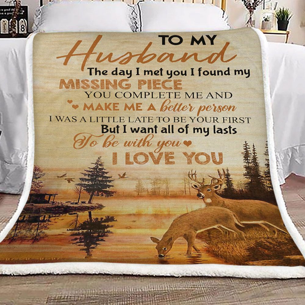 To My Husband Sherpa Fleece Blanket