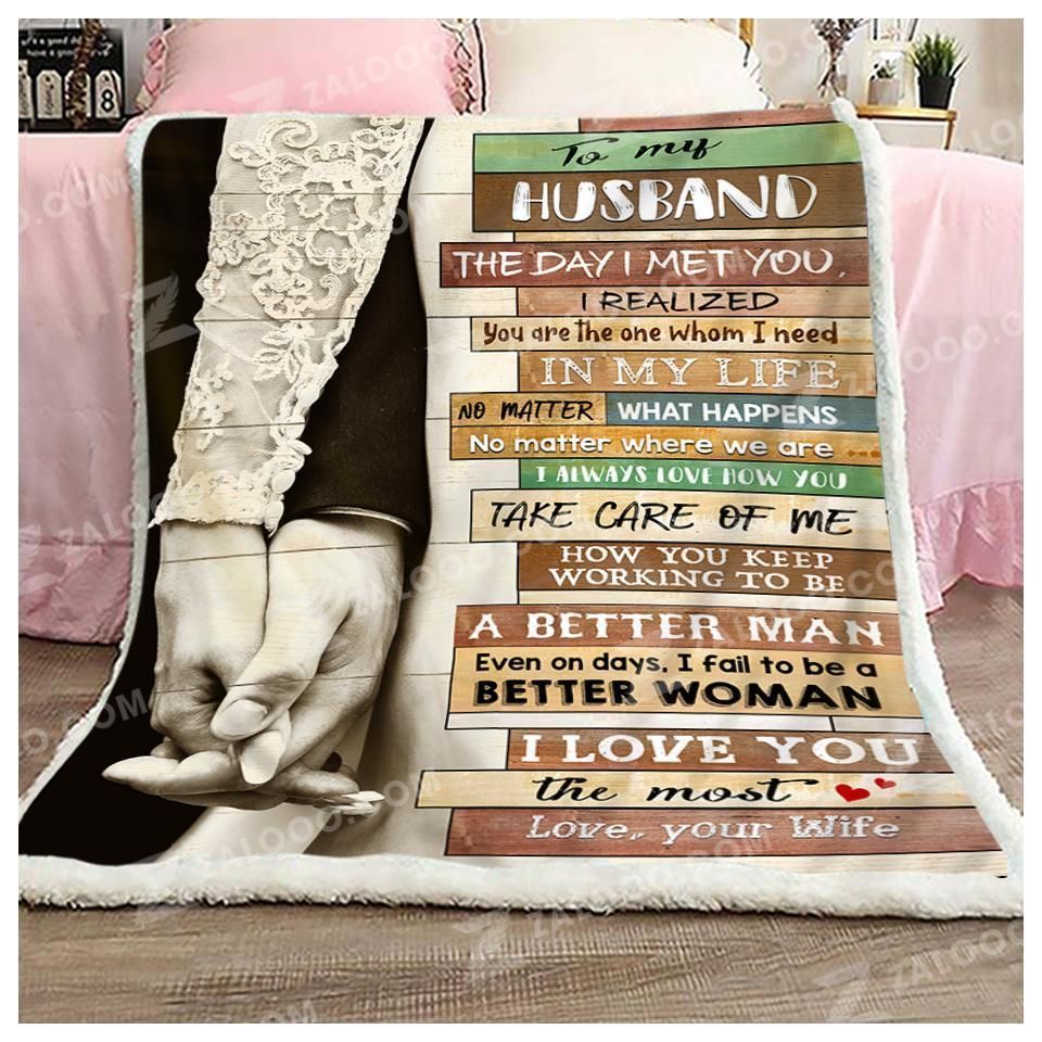 To My Husband -Anniversary Gifts For Husband From Wife Fleece Blanket