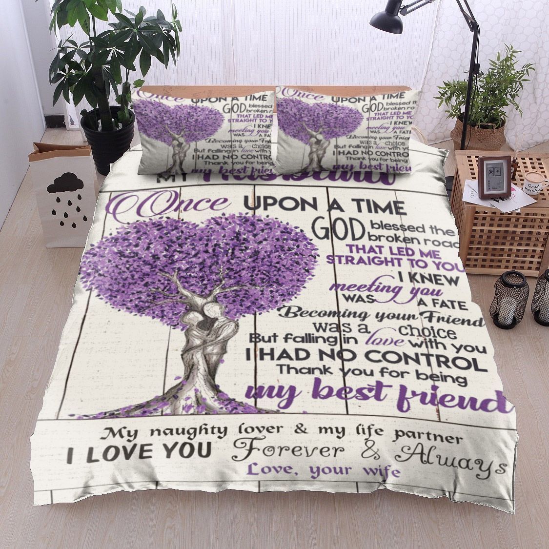 To My Husband Bedding Set
