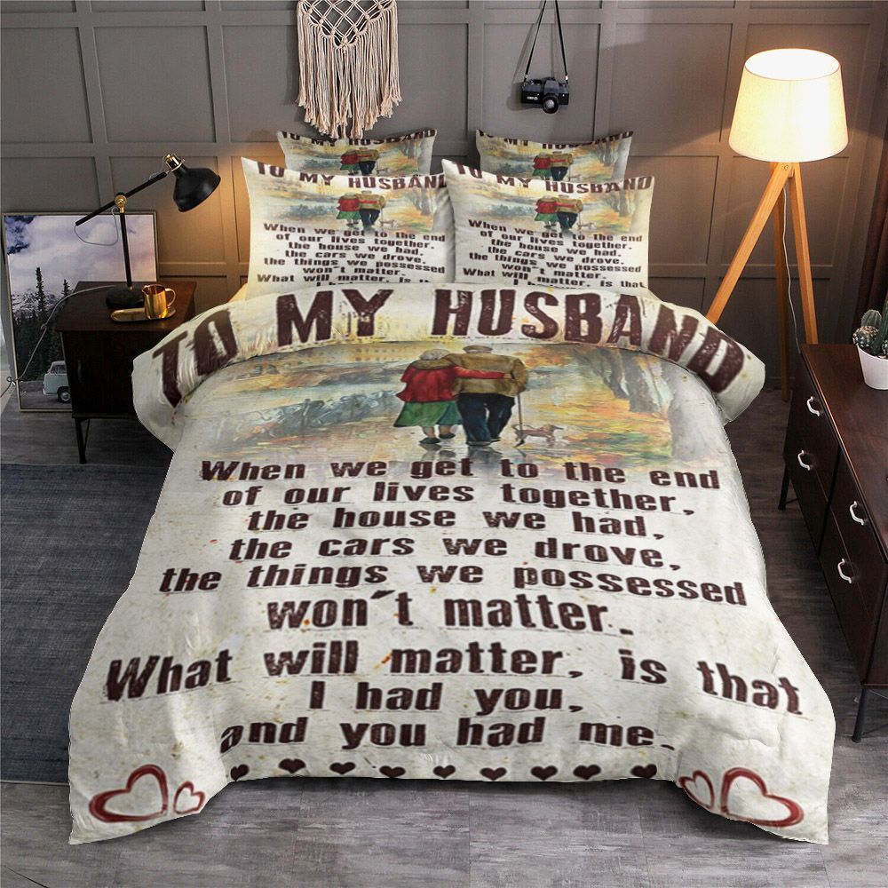 To My Husband Bedding Set