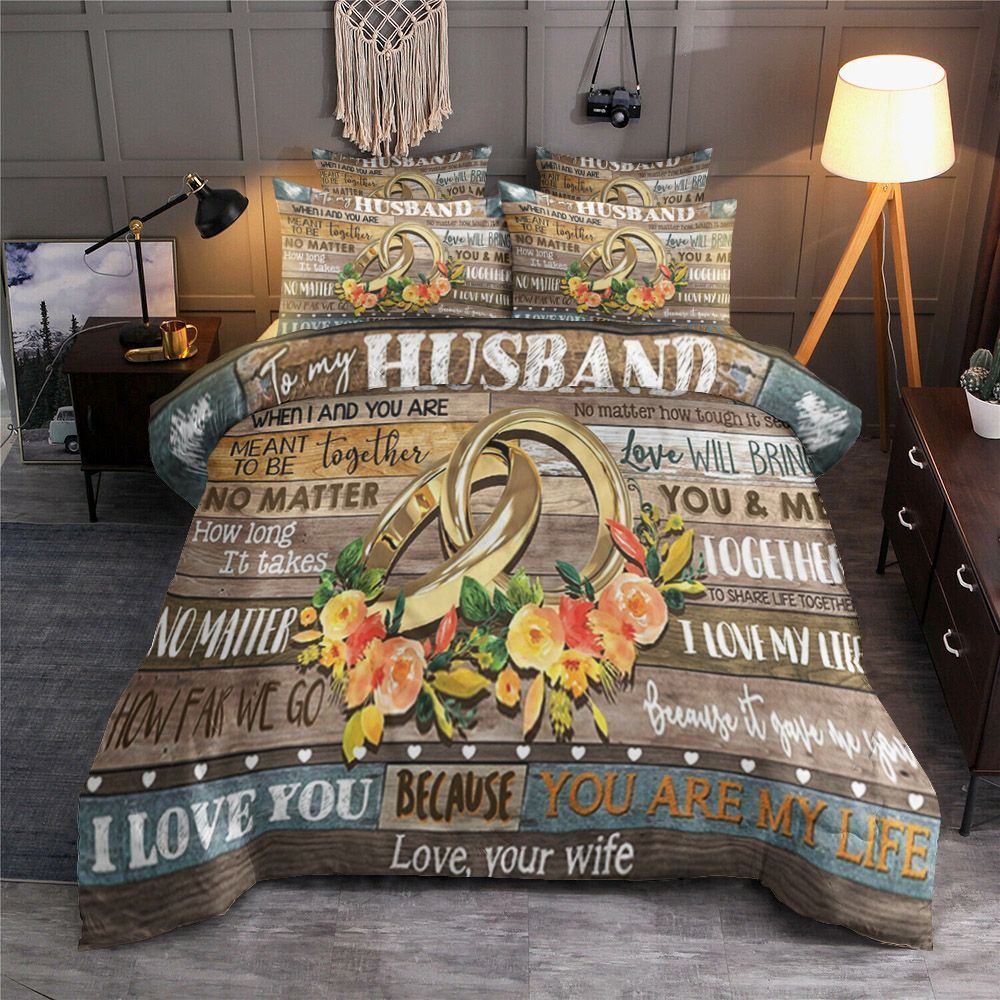 To My Husband Bedding Set