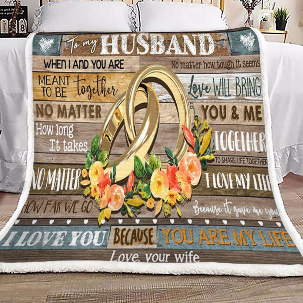 To My Husband Sherpa Fleece Blanket