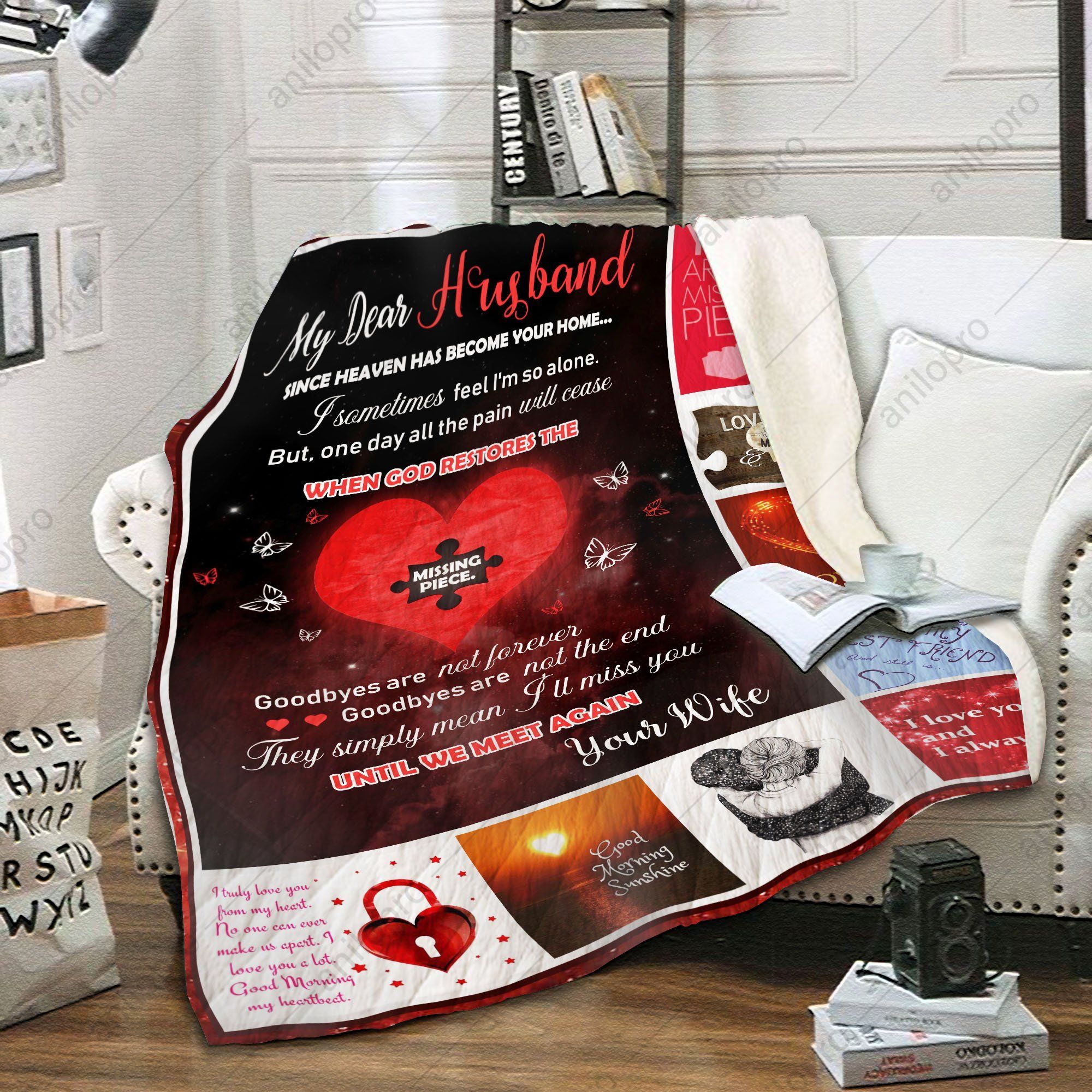 To My Husband Sherpa Fleece Blanket