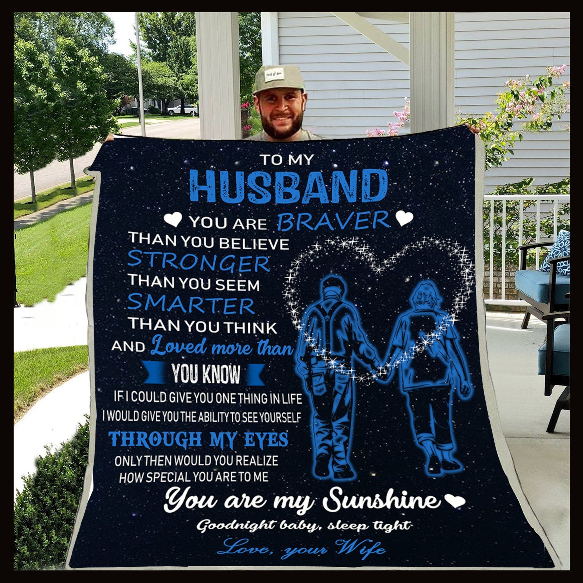 To My Husband Sherpa Fleece Blanket
