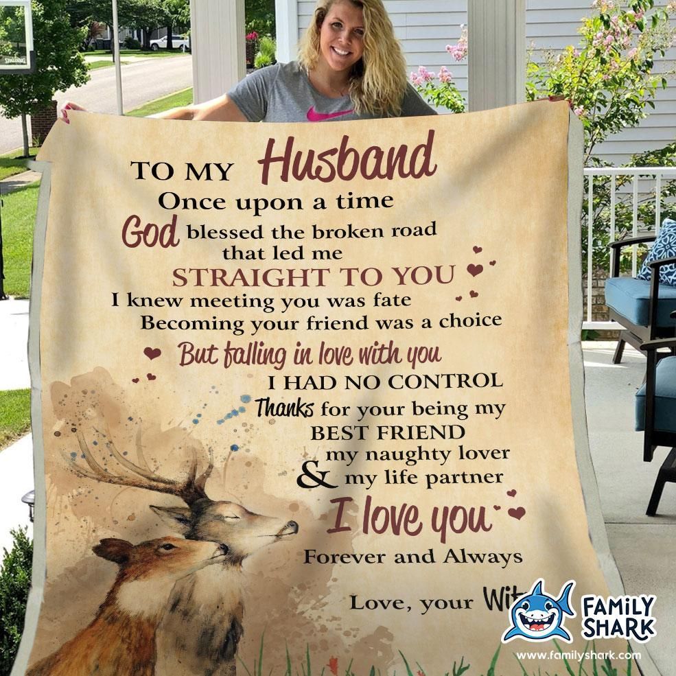 To My Husband Sherpa Fleece Blanket