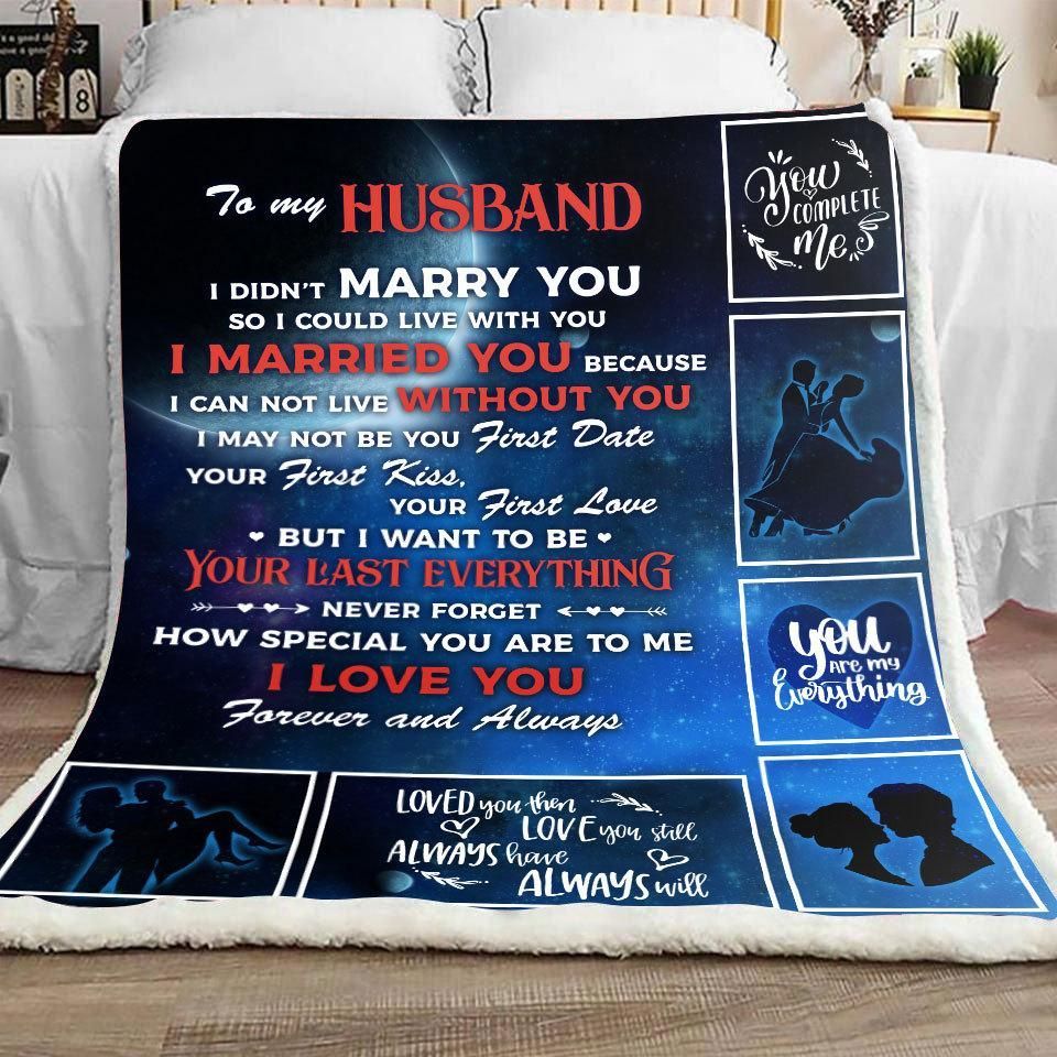 To My Husband Sherpa Fleece Blanket