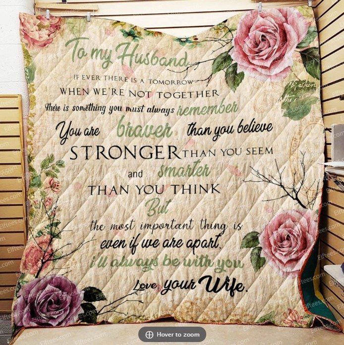 To My Husband CLH0910101Q Quilt Blanket
