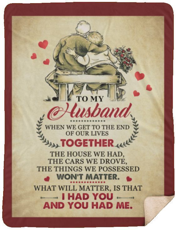 To My Husband Sherpa Fleece Blanket