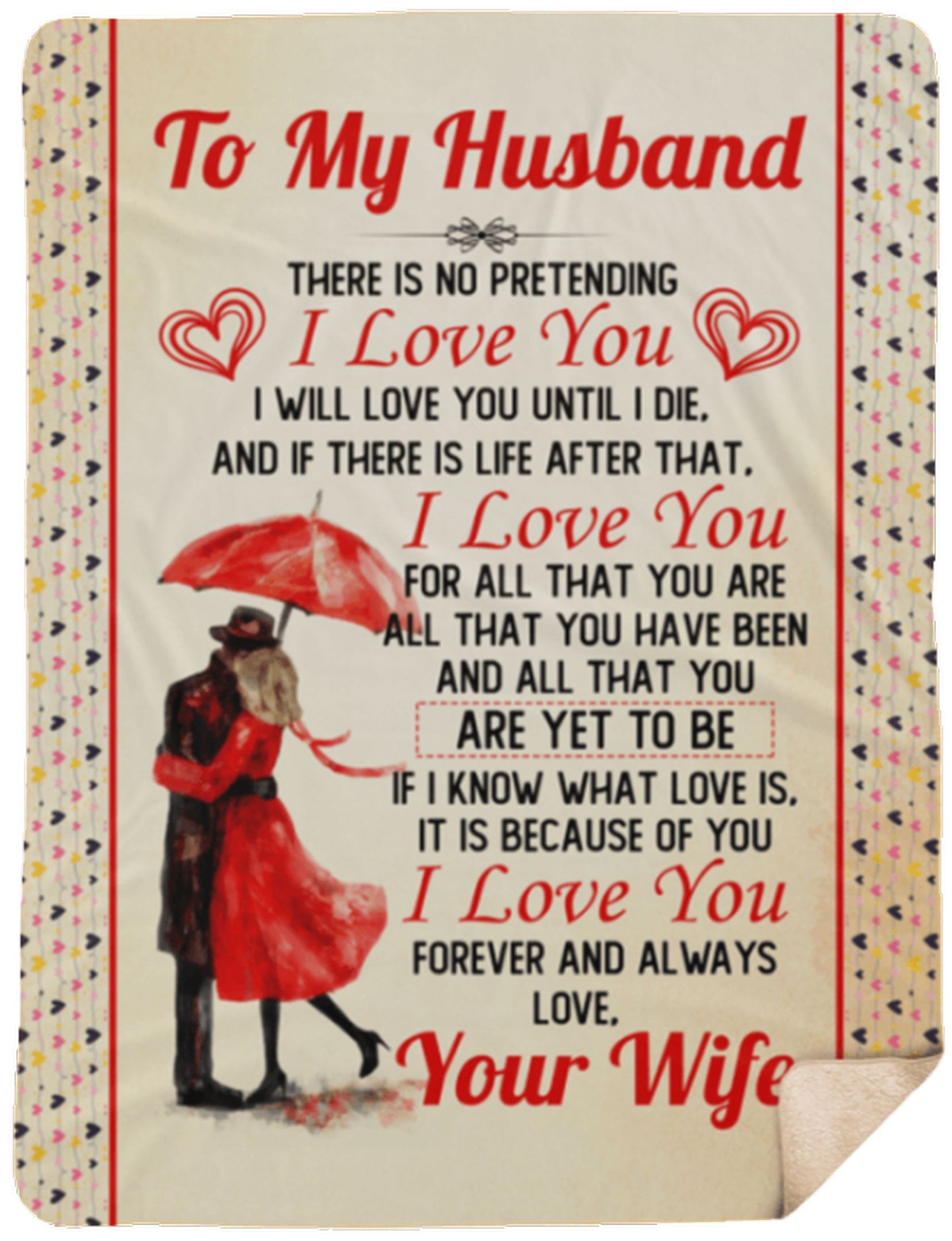 To My Husband Sherpa Fleece Blanket