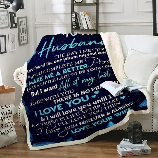 To My Husband Sherpa Fleece Blanket