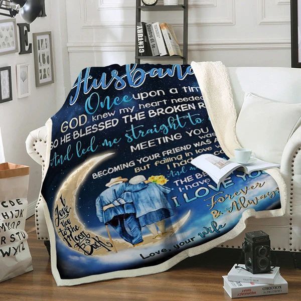 To My Husband Sherpa Fleece Blanket