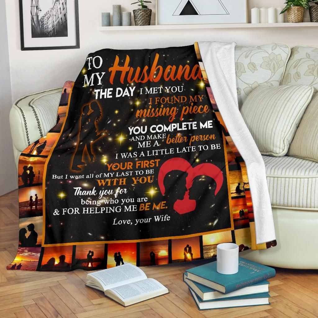 To My Husband Sherpa Fleece Blanket