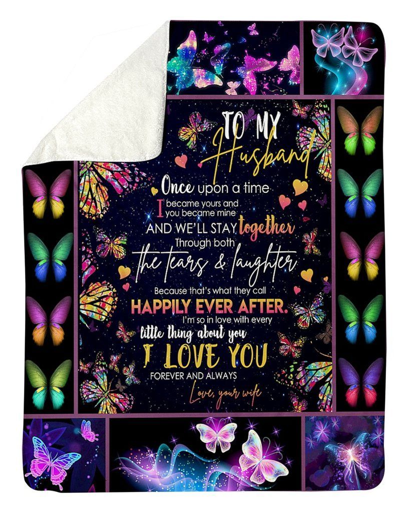 To My Husband Sherpa Fleece Blanket