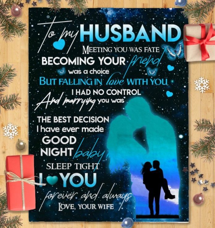 To My Husband Sherpa Fleece Blanket