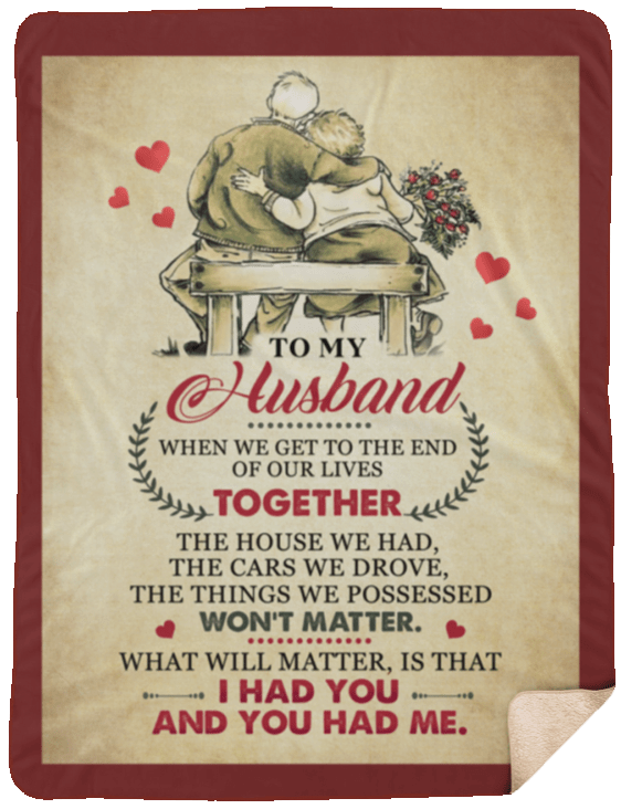 To My Husband Sherpa Fleece Blanket