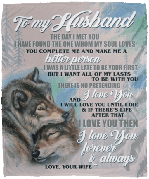 To My Husband Sherpa Fleece Blanket