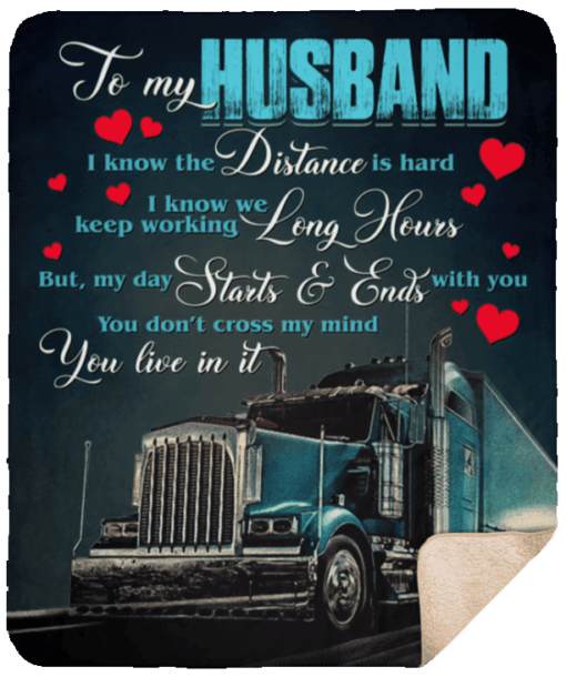 To My Husband Sherpa Fleece Blanket