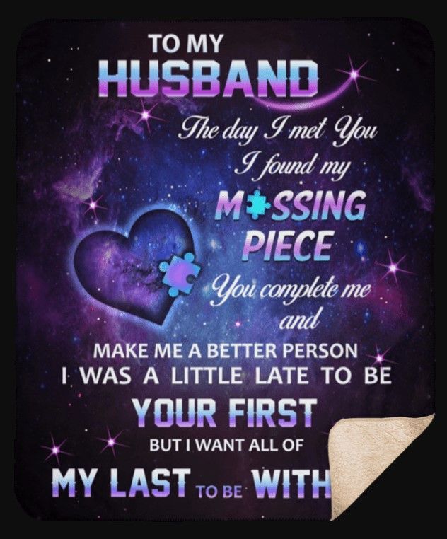 To My Husband Sherpa Fleece Blanket