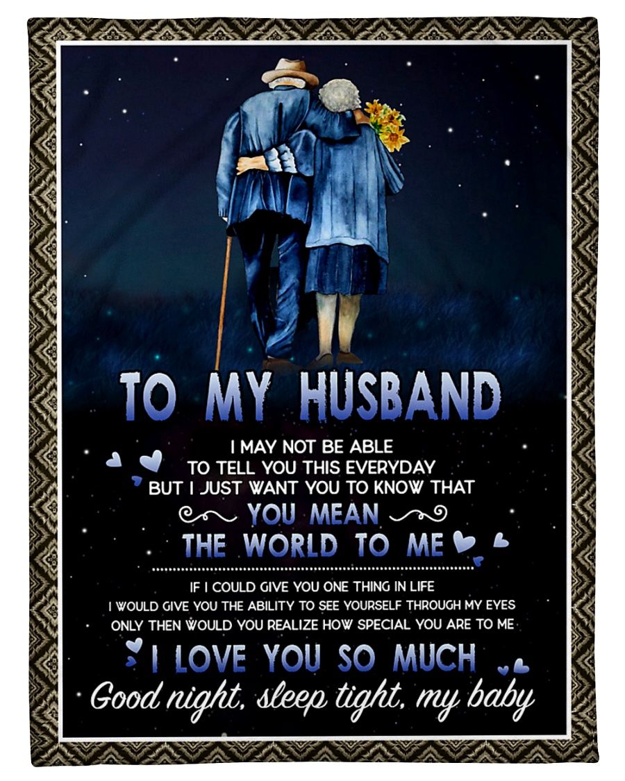 To My Husband Fleece Blanket