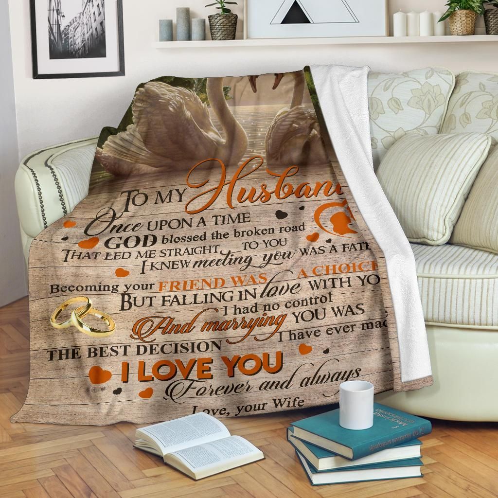 To My Husband Flamingo Sherpa Fleece Blanket