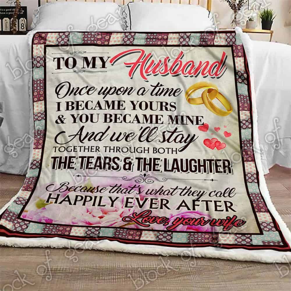 To My Husband Fleece Blanket