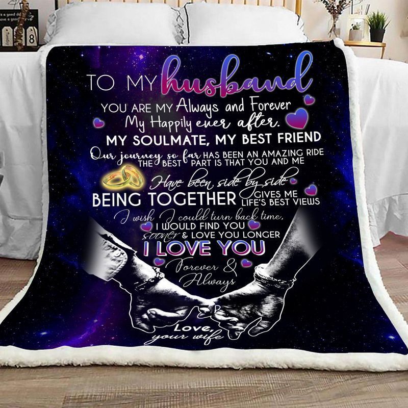 To My Husband Sherpa Fleece Blanket