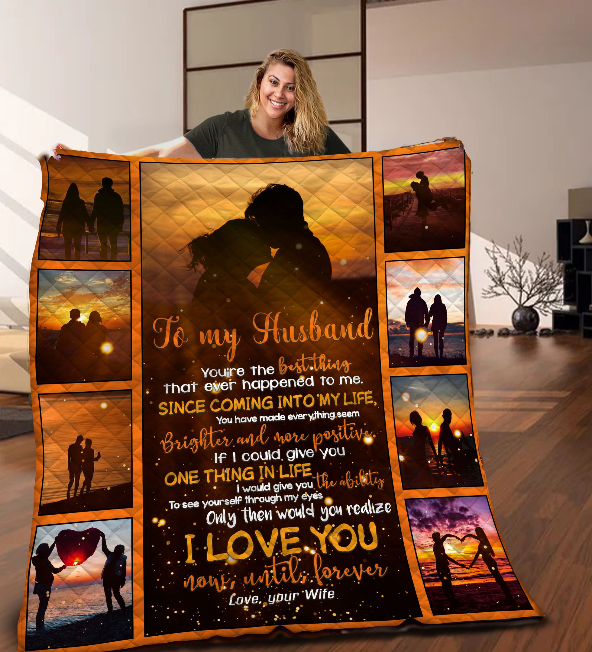 To My Husband HHH171108NA Quilt Blanket