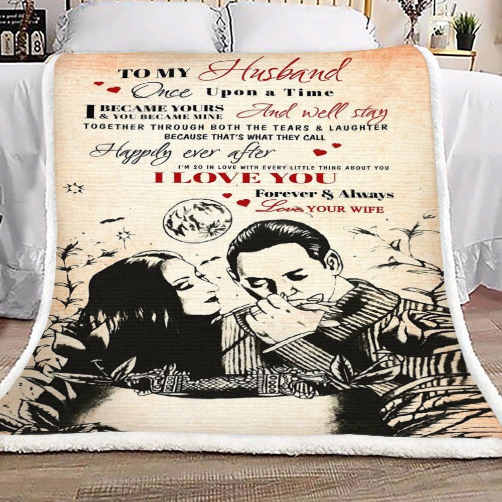 To My Husband Sherpa Fleece Blanket