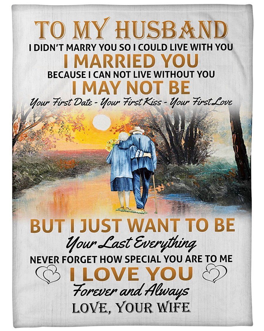 To My Husband I Didn’t Marry You So I Could Live With You Fleece Blanket
