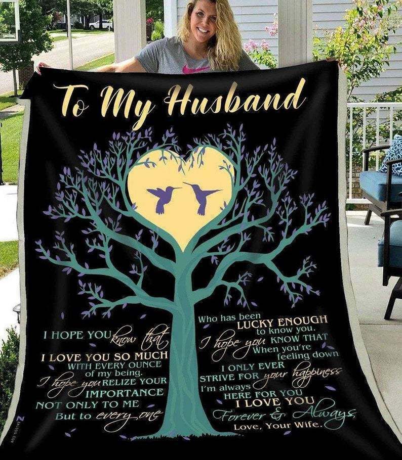 To My Husband I Hope You Know That I Love You So Much Sherpa Fleece Blanket