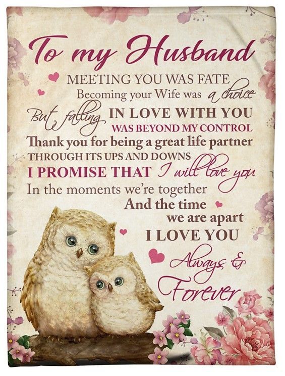 To My Husband I Love You Always And Forever Sherpa Fleece Blanket