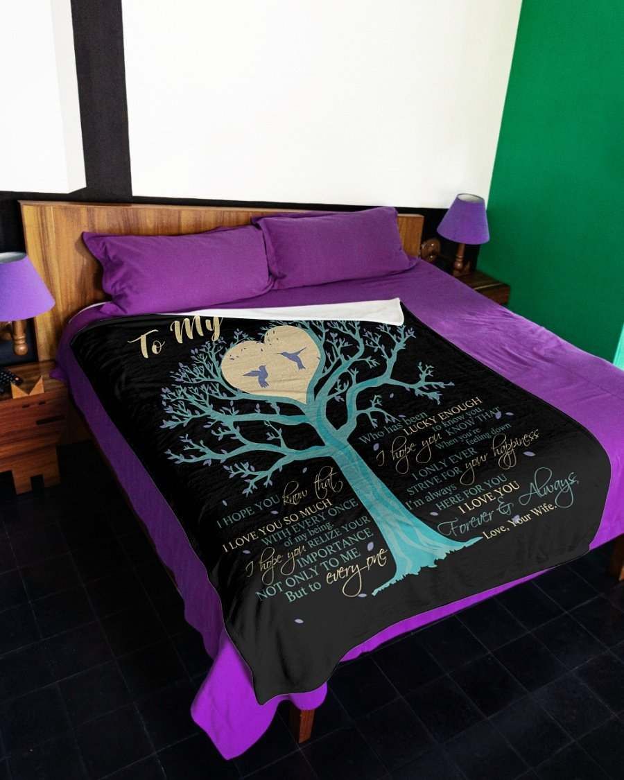 To My Husband I Love You – Best Gift For You Wife Fleece Blanket