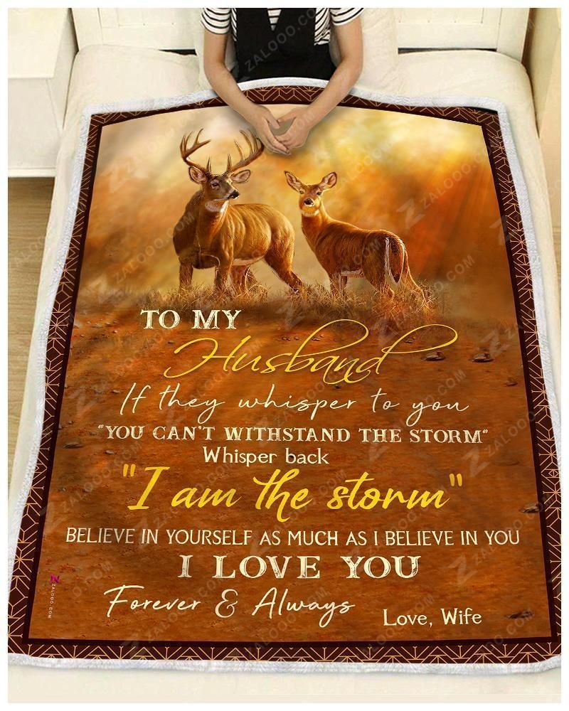 To My Husband I Love You Forever And Always Sherpa Fleece Blanket