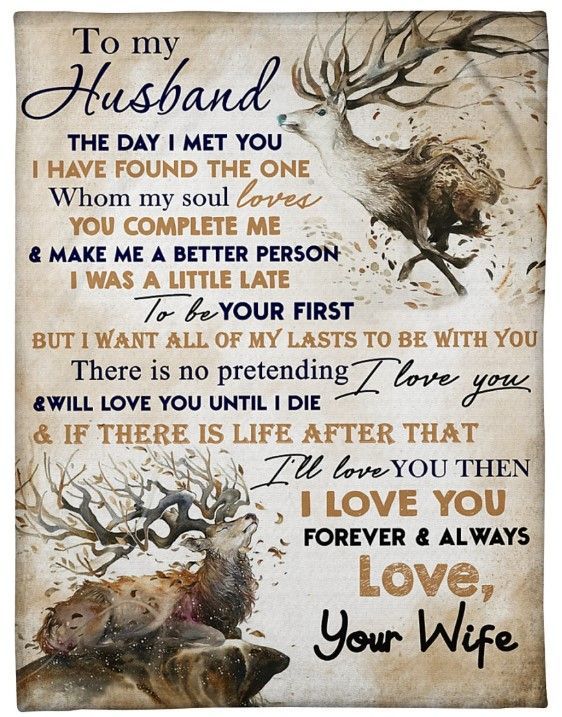 To My Husband I Love You Forever And Always Sherpa Fleece Blanket