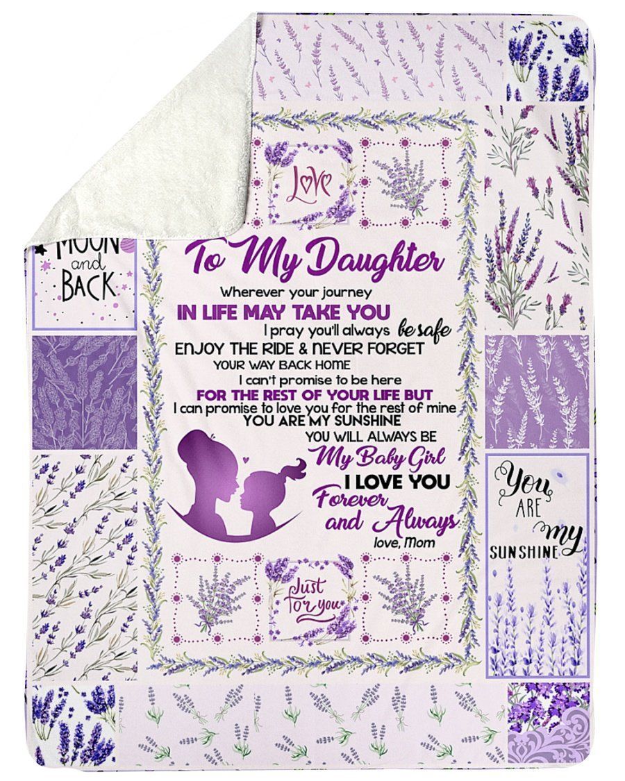 To My Husband I Love You Forever And Always Lavender Custom Design Fleece Blanket