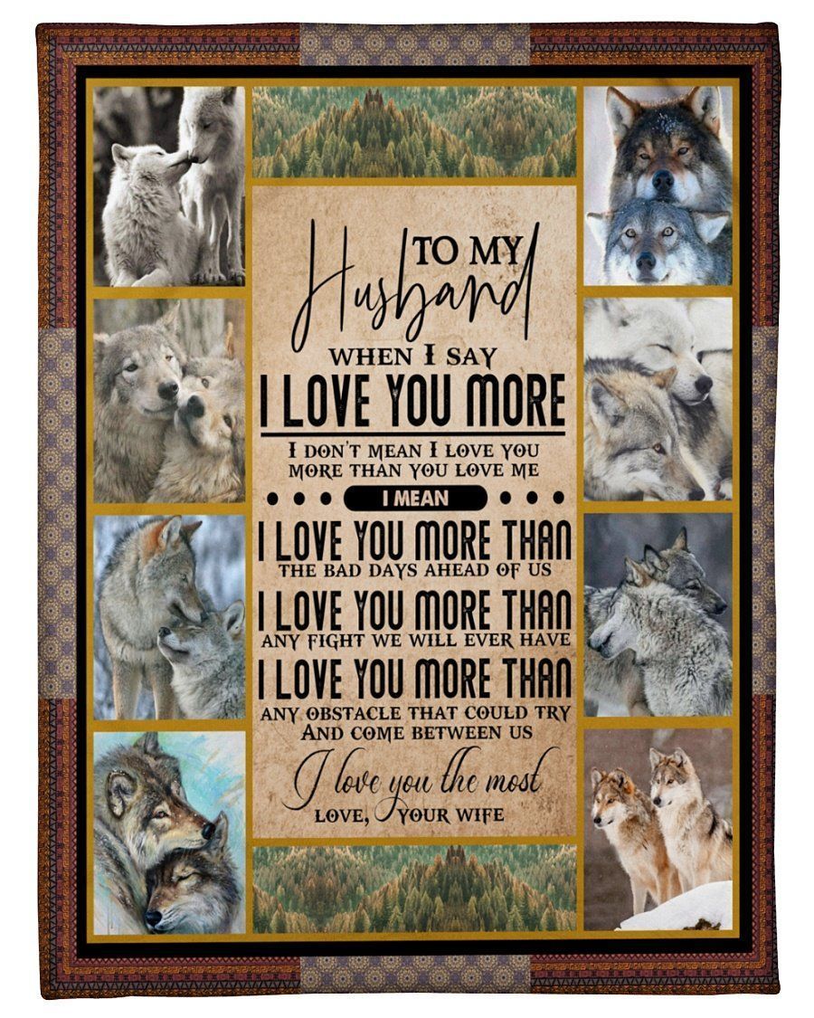 To My Husband I Love You More Blanket Fleece Blanket