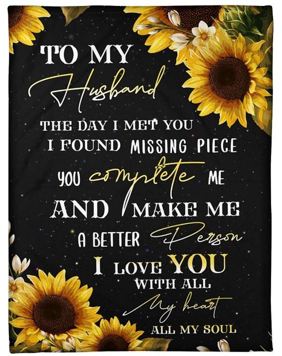 To My Husband I Love You With All My Heart Sherpa Fleece Blanket