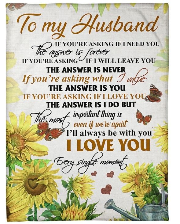 To My Husband Ill Always Be With You Sherpa Fleece Blanket