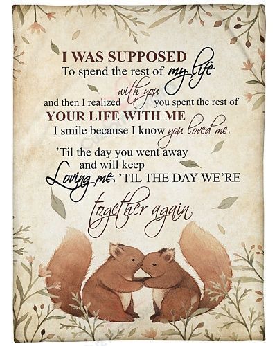 To My Husband In Heaven We’Re Together Again Foxes Sherpa Fleece Blanket