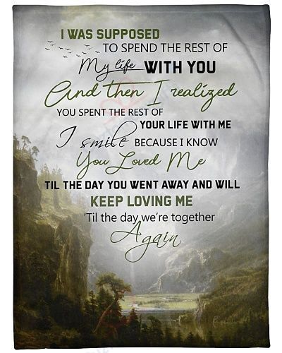 To My Husband In Heaven We’Re Together Again Sherpa Fleece Blanket