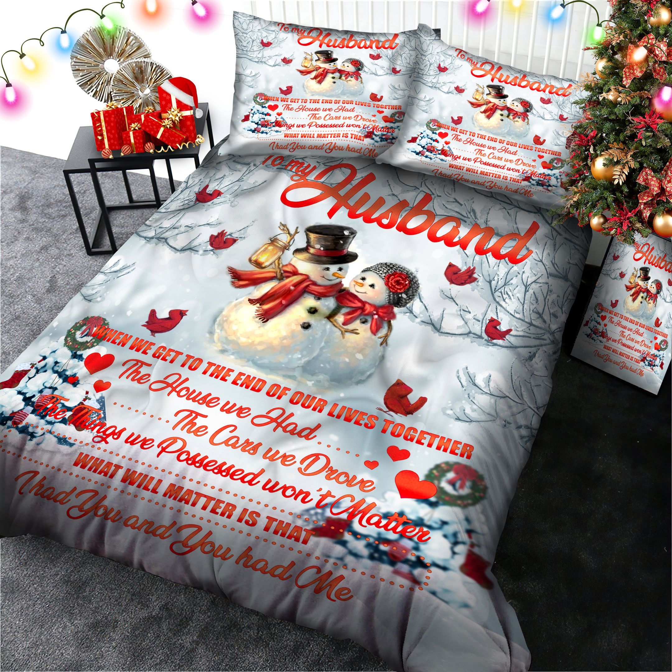 To My Husband Bedding Set