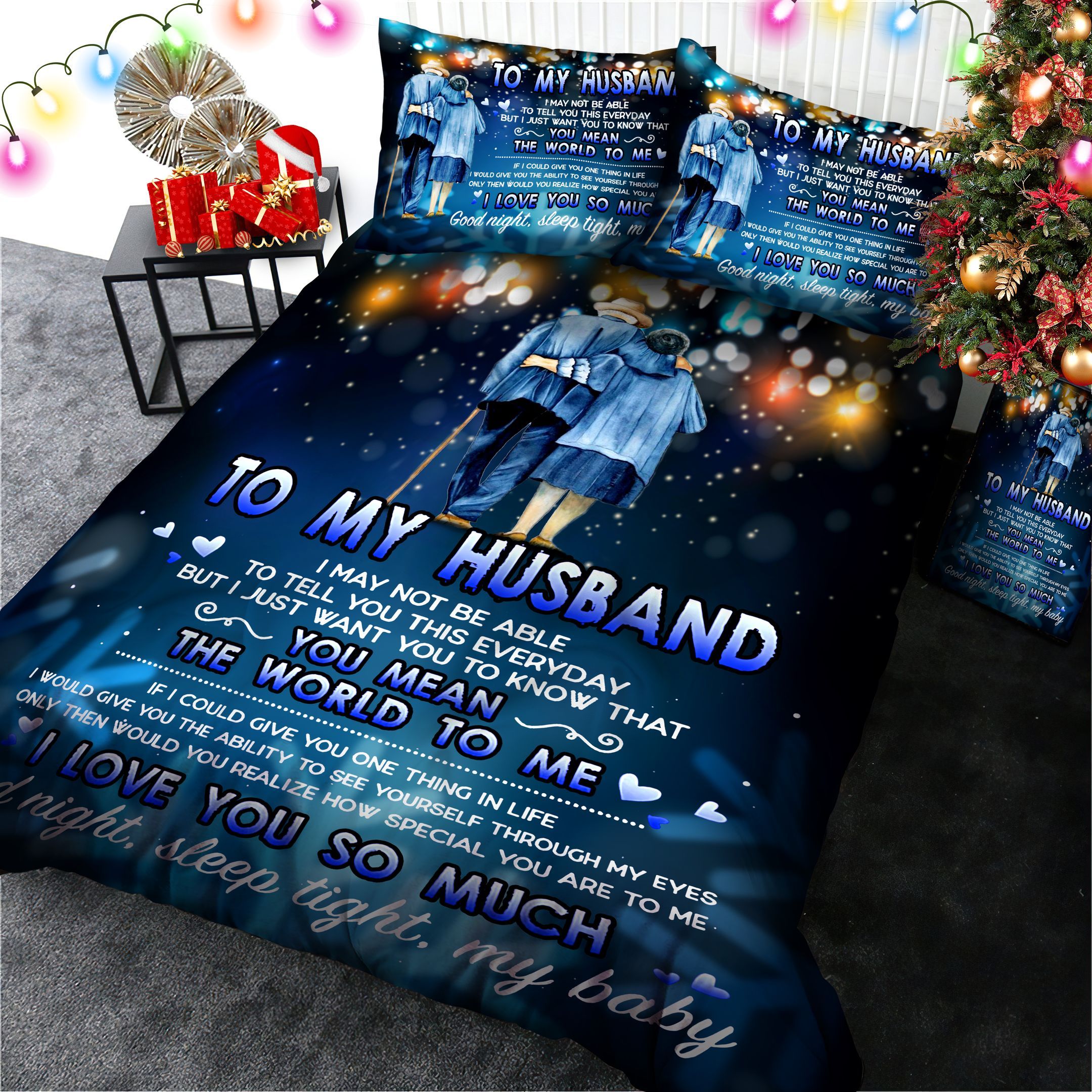 To My Husband Bedding Set
