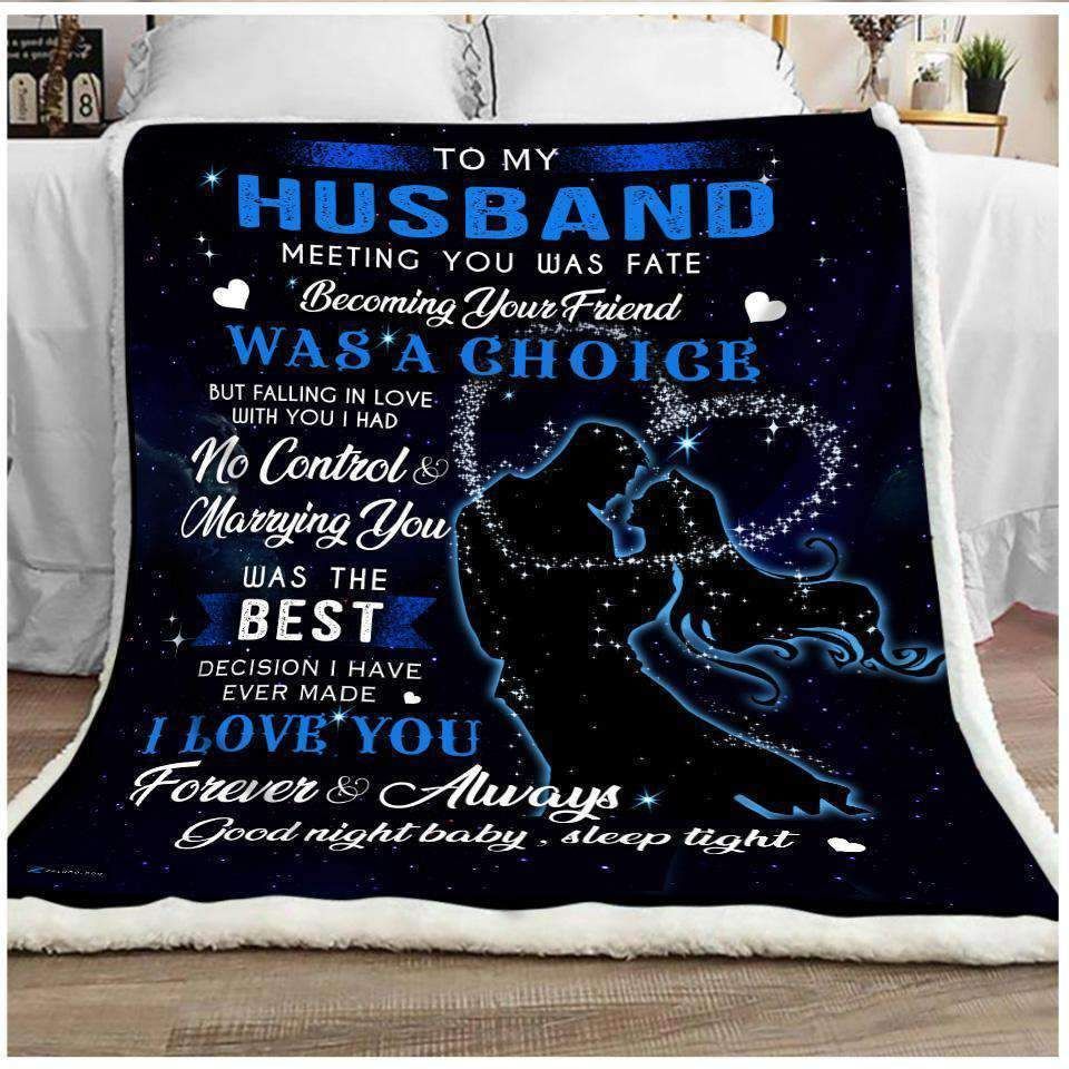 To My Husband – Meeting You Was Fate Fleece Blanket